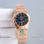Swiss Super Clone Omega Constellation 8700 Automatic Watch 29mm Rose Gold New Face